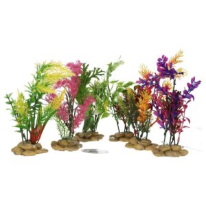 *AQ Pk 6 Plants Pebble Base 8cm(base)x20cm AQ1921