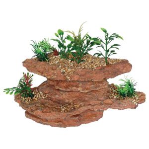 *AQ Platform Rock Plants 21.5x14.5x14cm AQ28125