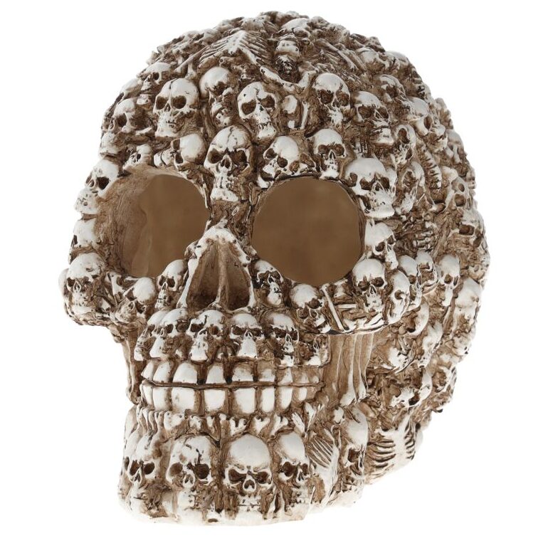 AQ Decorated Skull 15x11x12.5cm 1DA285
