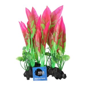 *AQ Sword Leaf on Log Bright Pink 26cm 1DA332