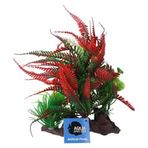 AQ Fern on Log Red 18cm 1DA337