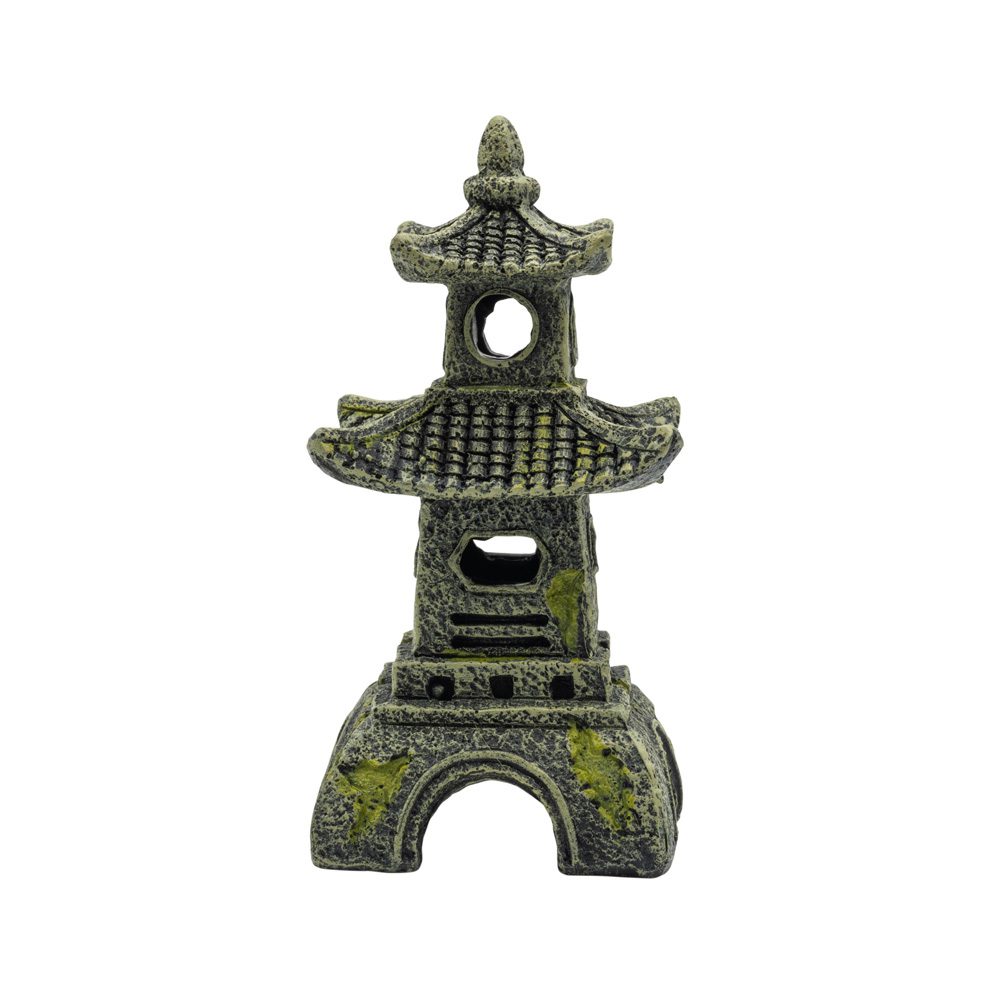 AQ Sunken Pagoda 2 Tier 11x11x16cm 1DA351