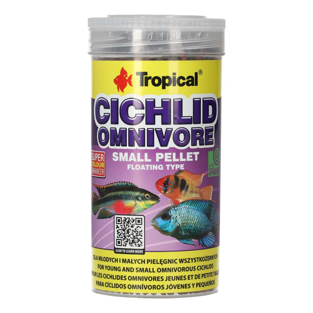 Tropical Cichlid Omnivore Small Pellet 250ml/90g