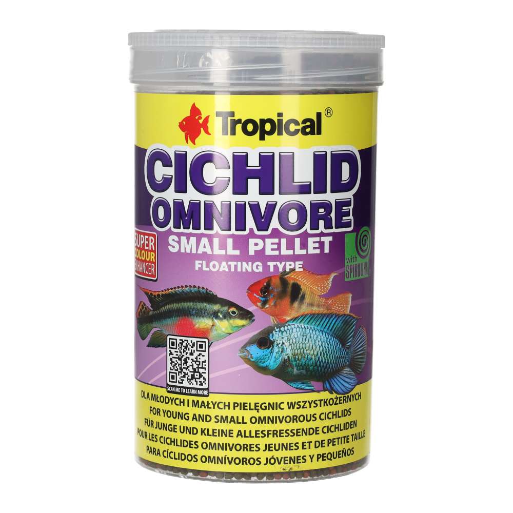 Tropical Cichlid Omnivore Small Pellet 1000ml/360g