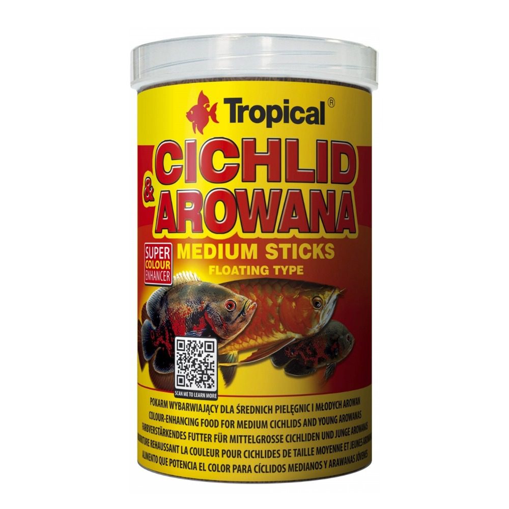 Tropical Cichlid & Arowana Medium Sticks 360g