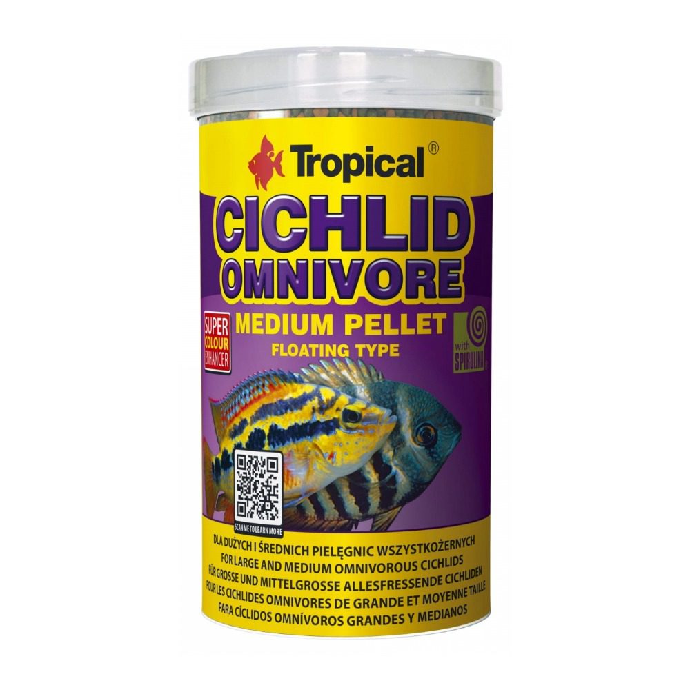 Tropical Cichlid Omnivore Medium Pellet 180g