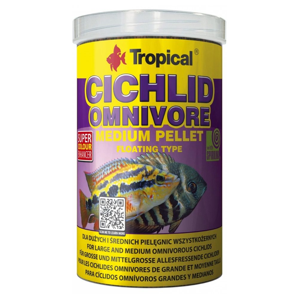 Tropical Cichlid Omnivore Medium Pellet 360g