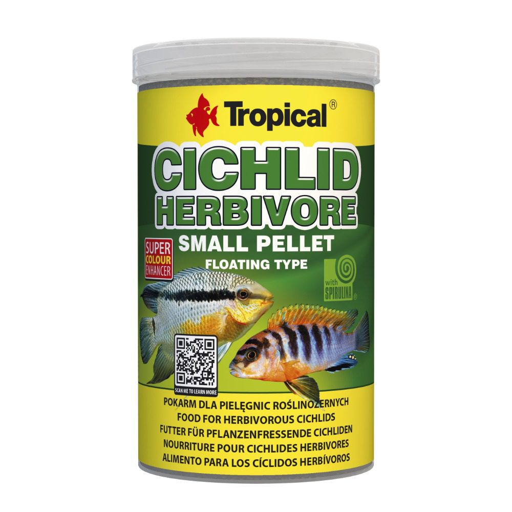 Tropical Cichlid Herbivore Small Pellet 360g