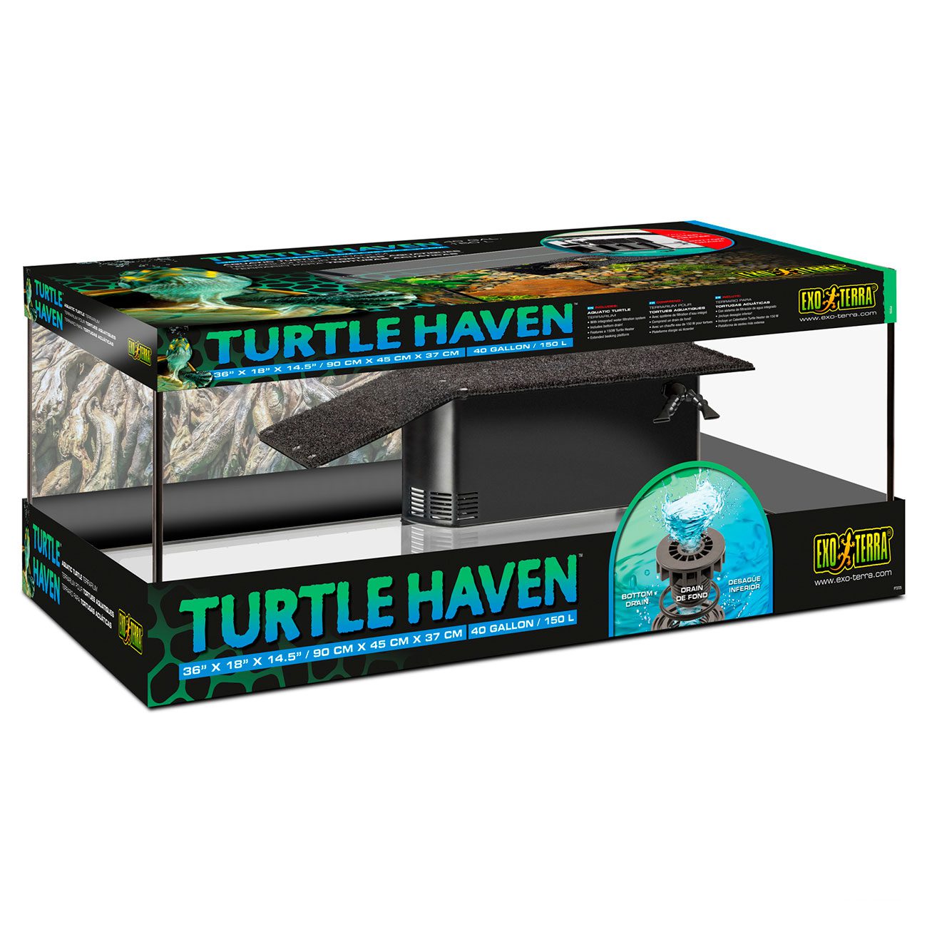 ET Turtle Haven Terrarium 90x45x37cm, PT3725