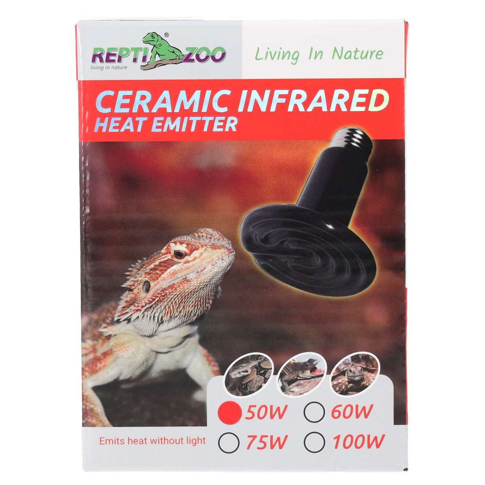 RZ Ceramic Heat Emitter, Black, 50w