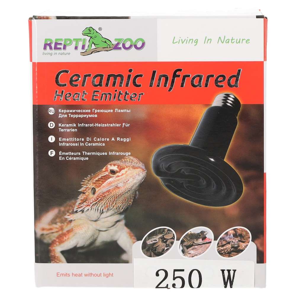 RZ Ceramic Heat Emitter, Black, 250w