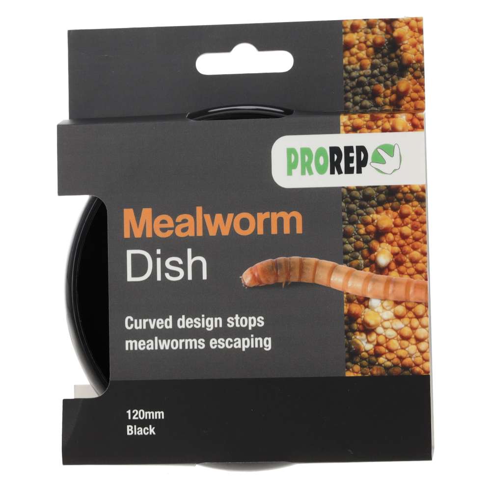 PR Mealworm Dish XL Black 120mm, WPM014
