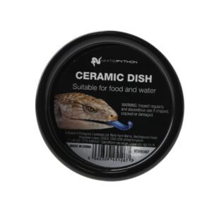 WP Round Ceramic Water Bowl Black 7x7x2cm