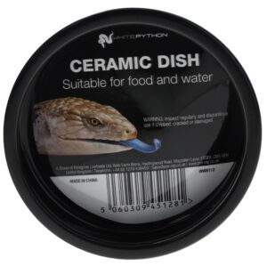WP Round Ceramic Water Bowl Black 12x12x4cm