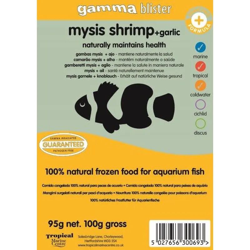 Gamma Blister Mysis Shrimp + Garlic 100g