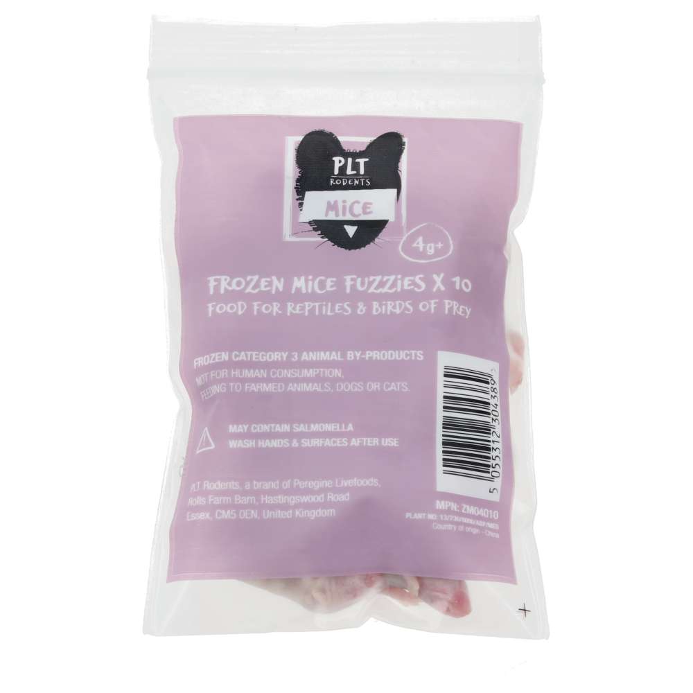 PLT Frozen Mice Fuzzies 4g+ 10 Pack PLT Frozen Mice Fuzzies 4g+ 10 Pack