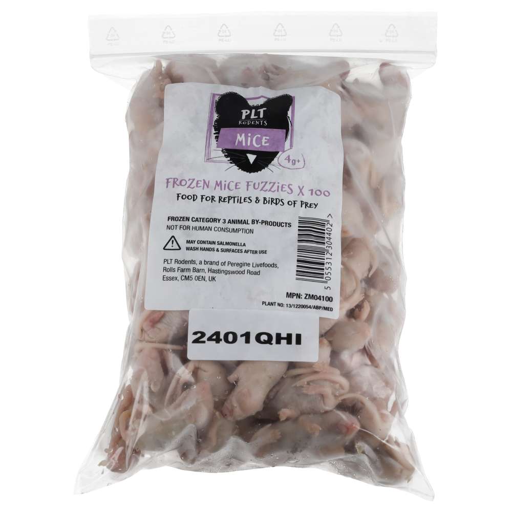 PLT Frozen Mice Fuzzies 4g+ 100 Pack