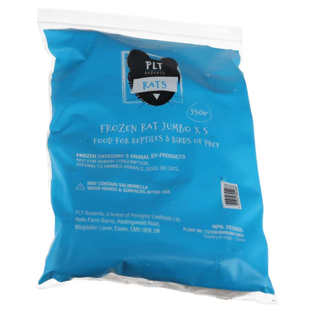 PLT Frozen Rat Jumbo 350g+ 5 pack